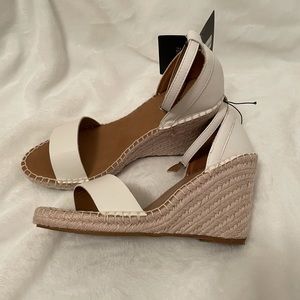 white espadrille wedges